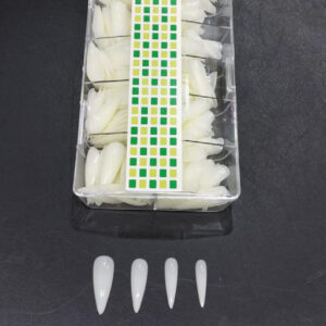 gmy normal nail extension shape: almond / stiletto off wihte